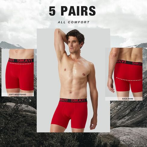 Counting Stars Men's Boxer Briefs Underwear Cotton Colorful Mens Underwear Boxer Briefs for Men Pack S M L XL XXL in Saudi Arabia
