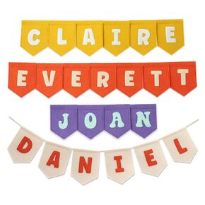 Duty Covered - Personalized Premium Handmade Name Felt Bunting Banner for Nursery, Playroom, Special Occasion, Charming Wall Decoration, Customizable Choice of Colors and Letters, Meticulously Sewn