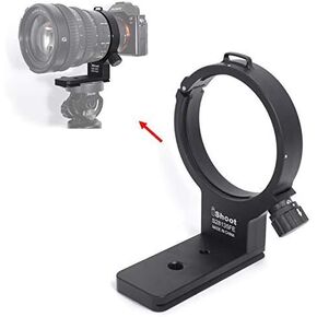 Tripod Mount Ring, iShoot Camera Lens Collar Support for Sony FE PZ 28-135mm f/4 G OSS Lens SELP28135G, Built-in Quick Release Plate Compatible with Tripod Ball Head of Arca-Swiss PMG SUNWAYFOTO Fit