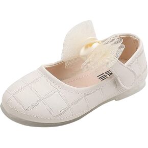 Girl's Bow Mary Jane Dress Shoes Flower Softy Shoes Ballet Flat𝐬 for Part𝐲 Wedding School Baby Shoes with Bowkont