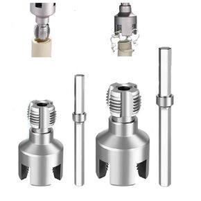 أداة خيط الأنابيب الداخلية والخارجية ، pvc pipe threader ، أداة خيط الأنابيب متعددة الوظائف ، 1/2 بوصة 3/4 بوصة ، تموت كهربائي للإصلاحات المنزلية (2 قطعة)