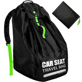 Car Seat Travel Bag for Airplane, Large Car Seat Bags for Air Travel with Padded Straps, Gate Check Storage Bag/Backpack for Car Seat Airport, Carseat Cover Travel - Baby Travel Essentials for Flying
