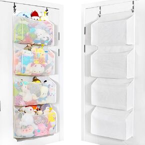Upgraded Over the Door Stuffed Animal Organiser – Original Design & Patented, Adjustable No-Damage Hooks, Stuffy storage 3D Design with 50% More Capacity, Perfect for Stuffed Animal Storage