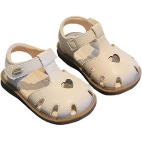 Girls Sandals with Heels Summer New Soft Bottom Lightweight Breathable Non Slip Children's Cute Beach Sandals