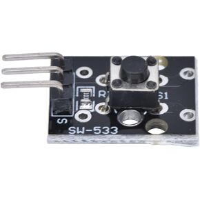 Key Switch Board, KY?004 1 Position 50mΩ 50mA Button Module Anti Interference DC12V for DIY, One Size