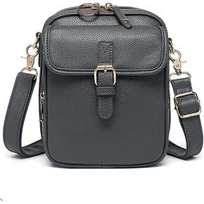 حقيبة جلدية Collaboraten1 Crossbody ، urvashivintage طبقة مزدوجة كبيرة السعة مصغر أكياس الجسم