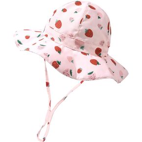 FURTALK Baby Girl Wide Brim Sun Hat with UPF 50+ Toddler Baby Sun Protection