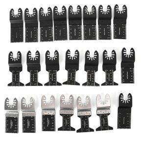 22Pcs Oscillating Saw Kit, Metal Cutting Tool Set for Wood and Plastic, High Carbon Steel s with 6 Types, Compatible with Fein, Chicago,