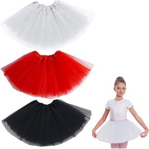 3pcs Girls Tutu Skirt 3 Tulle Tulle Tutu التنانير لمدة 3-8 سنوات ، Danner Dance Kids Halloween Tutus Cosplay Party Supplies