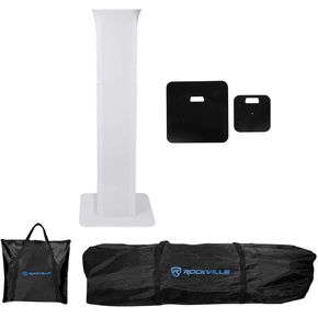 1 Rockville RTP82W 8 Ft. Black or White Totem Moving Head Light Stand+Scrims+Bag
