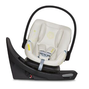 Cybex Aton G Swivel Infant Car Seat with 180-Degree Rotate, Linear Side-Impact Protection, 11-Position Headrest, SensorSafe & Safelock Base, Moon Black