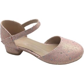 Girls Mary Jane Shoes for Party and Wedding with Sparkly Detail for Little Big Kids TR334