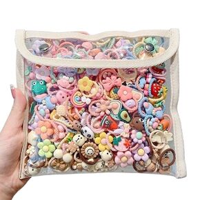 altaliva 100pcs ترابط شعر الطفل الربط اللطيف مرنة الشعر لا ضرر أصحاب ذيل حصان صغير متعدد الألوان للأطفال الصغار الفتيات الصغار