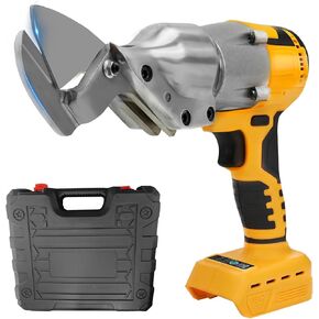 Cordless Sheet Metal Shear Brushless Fit for Dewalt 20V Battery, Cordless Electric Scissors with LED light Max 2mm Shear Thickness for Cutting Steel Iron (No Battery)
