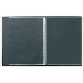 Prat Spiral Modebook 149, Hard Cover with 12 Sheet Protectors, 12.5 X 9.5 inches, Black (149-12.5X9.5)