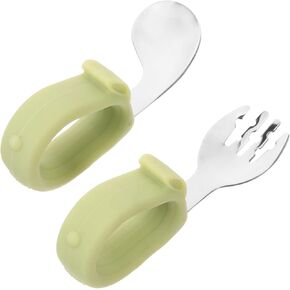 UPKOCH 1Set Utensils Self Feeding Fork Spoon for Portable Cutlery with Storage Box Fun Safe Mealtime for Boys