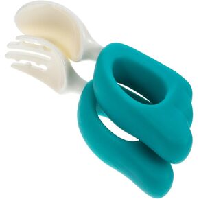 1Set Silicone Food Dispensing Utensils for Self Feeding Soft Tips