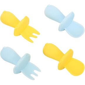 1set Tableware for Grasp Training Comfortable Grip Portable Design for Weaning and Feeding 2pcs