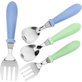 4Pcs Set Portable Utensils for Handle Design Easy to Clean Tableware for Feeding Essentials