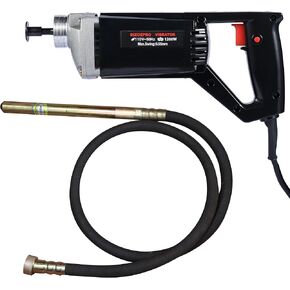 Hand Held Power Concrete Vibrator 1200W 15000RPM 2HP With 8-1/5ft Shaft Rod Electric Concrete Vibrabrater Portable Construction Pencil Vibrator