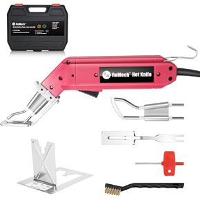 Romech 60W Cutter Cutter Rope Cutter ، Pro Electric Hot Knife Heat Sealer مع طاقة قابلة للتعديل ، مجموعة أدوات القطع مع الشفرات (60W ، RM-017)