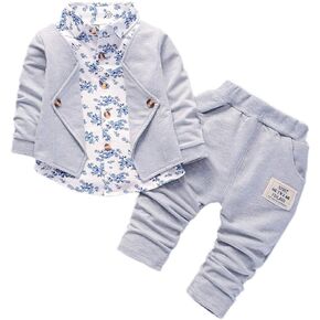 Kid Baby Boy Gentry Clothes Set Formal Party Christening Wedding Tuxedo Bow Suit 1-3 Years