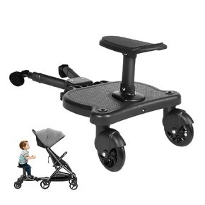 لوحة عربات Universal ، 2 في 1 Sit and Stand Stroller Glider Glider مع أحزمة ثابتة ومقعد قابلة للفصل ، مرفق عربة المقاعد لمعظم العلامات التجارية من عربات العربات ، يحمل الأطفال حتى 55 رطلاً