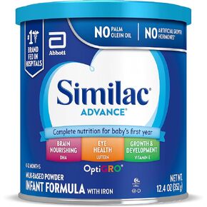 صيغة الرضع المتقدمة Similac مع الحديد ، مسحوق حليب الأطفال ، 12.4 أونصة يمكن