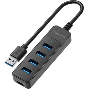 4 in 1 USB3.0 USB/Type C Adapter 5Gbps for Fast Speed Data Transfer and Multiple Device Connection