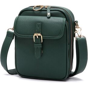 Collaboraten1 Crossbody Leather Bag, Large Capacity With 10 Card Slots, Casual Single-Shoulder Bag (Burgundy)