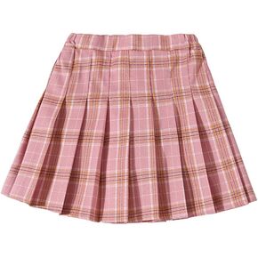 Toddler Baby Girls Pleated Skirt Elastic Waist School Uniform Mini Short Skirt