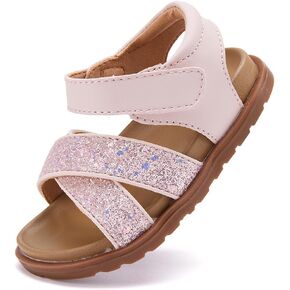 BMCiTYBM Baby Girls Sandals Glitter First Boys Walking Shoes Pink Size 18-24 Months Toddler