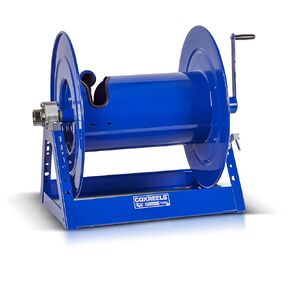 Coxreels Large Capacity/Volume Hose Reel - Model# 1185-1124, 1-1/2" Hose ID, Blue,50' Length
