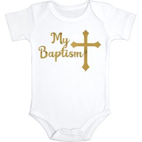 My Baptism Baby Christening Gold Bodysuit | Baptism Gift | Baby Baptism Jumpsuit