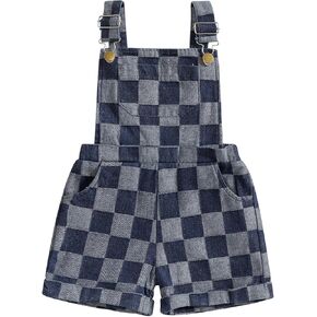 ZAXARRA Toddler Baby Overalls Baby Boys Girls Overalls Sleeveless Suspender Baby Short Overalls Summer Clothes