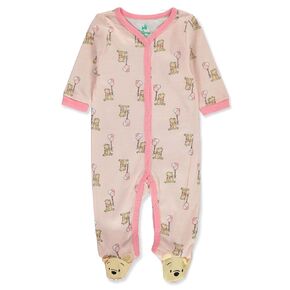 Disney Winnie the Pooh Baby Baby Girls Coveralls - Pink ، 0-3 أشهر
