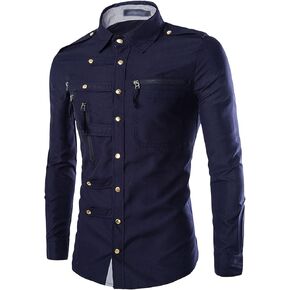 Maiyifu-GJ Men's Dress Dress Dress Shirt Fit Fit Button Button Down Down Slim Slim Fit Long Sleeve Western Derts