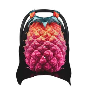 Colored Pineapple Baby Car Seat Canopy Cover, Multi Use Breathable Nursing Breastfeeding Covers for Mom Soft Stroller Sun Shade Newborn Shower Gift