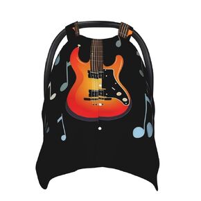 Guitar Piano Pattern Baby Car Seat Canopy Cover, Multi Use Breathable Nursing Breastfeeding Covers for Mom Soft Stroller Sun Shade Newborn Shower Gift