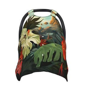 Summer Hawaiian Baby Car Seat Canopy Cover, Multi Use Breathable Nursing Breastfeeding Covers for Mom Soft Stroller Sun Shade Newborn Shower Gift
