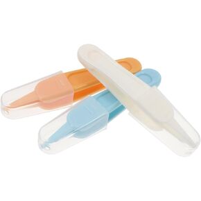 3pcs Cleaning Clip Safe Tweezers for Ear Nose Navel Care Durable Material Easy to Use with Grooved Grip for Boy Girl Newborns
