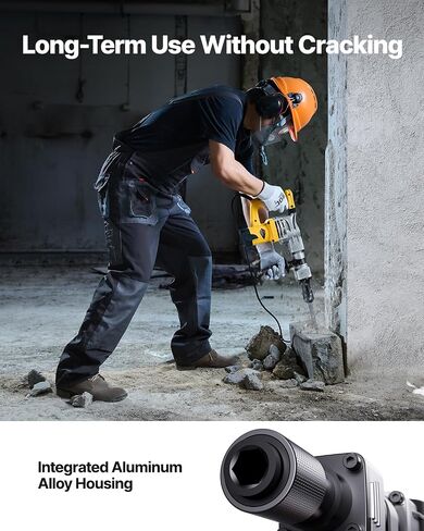 VEVOR Demolition Jack Hammer, 1400W Electric Jackhammer Heavy Duty, 2900 BPM Jack Hammer Concrete Breaker, with 1 Point Chisel, 1 Flat Chisel, Storage Case, Gloves and Goggles, for Demolition in Saudi Arabia