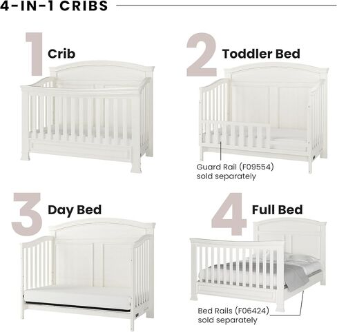 تشمل Crib Westgate Craft Craft ، ومقعد مزدوج ، وصدر ، ومجموعة حضانة منضدة ، 4 قطع ، سريرًا قابلاً للتحويل 4 في 1 ، وصوله إلى الخزانة ، والصدر ، والضمان ، مجمعة بالكامل (تشيلسي رمادي) in Kuwait