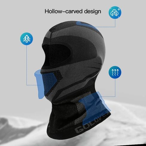 Zsling Ski Mask, Balaclava Winter Full Face Mask for Men and Women Cold Weather Gear -Skiing, Snowboarding, Motorcycle Riding Running Black in Kuwait