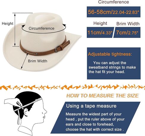 قبعة رعاة البقر من GEMVIE للرجال والنساء كلاسيكية قابلة للسحق بحافة رعاة البقر وإبزيم حزام رعاة البقر الغربي وقبعة راعية البقر in Kuwait