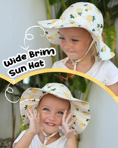 FURTALK Baby Girl Wide Brim Sun Hat with UPF 50+ Toddler Baby Sun Protection in Saudi Arabia