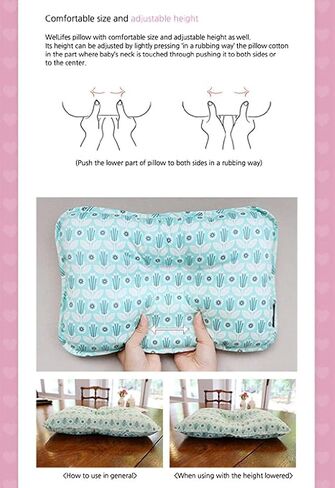 Soft Hypoallergenic Baby Head & Neck Support Organic Cotton Cover Machine Washable (Bambi Pink) in Saudi Arabia