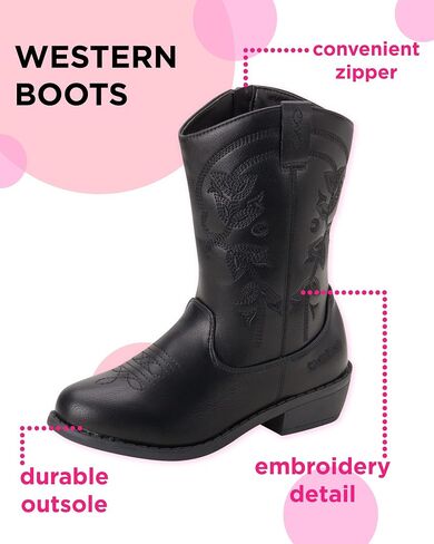 bebe Girls’ Cowgirl Boots – Classic Western Cowboy Boots (Toddler/Girl) in Kuwait