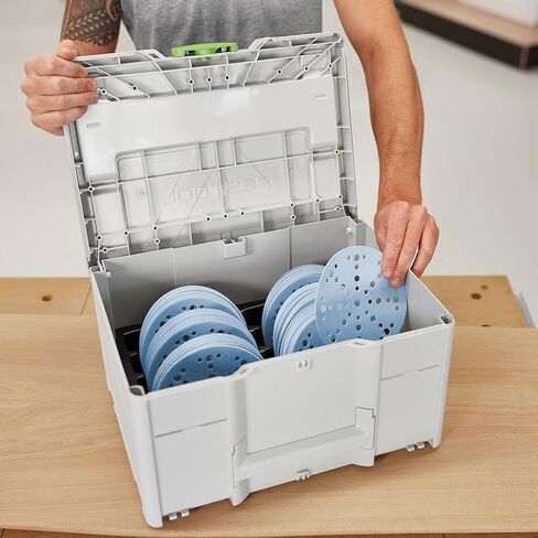 Festool 578192 Granat 6-Inch (150mm) Abrasive Systainer³ SYS-STF D150 GR-Set in Saudi Arabia
