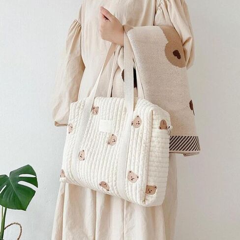 حقيبة حفاضات الطفل ، منظم Cotton Diaper Caddy Caddy ، منظم كبير للحجم المحمولة للسفر (-2011240016912) in Kuwait